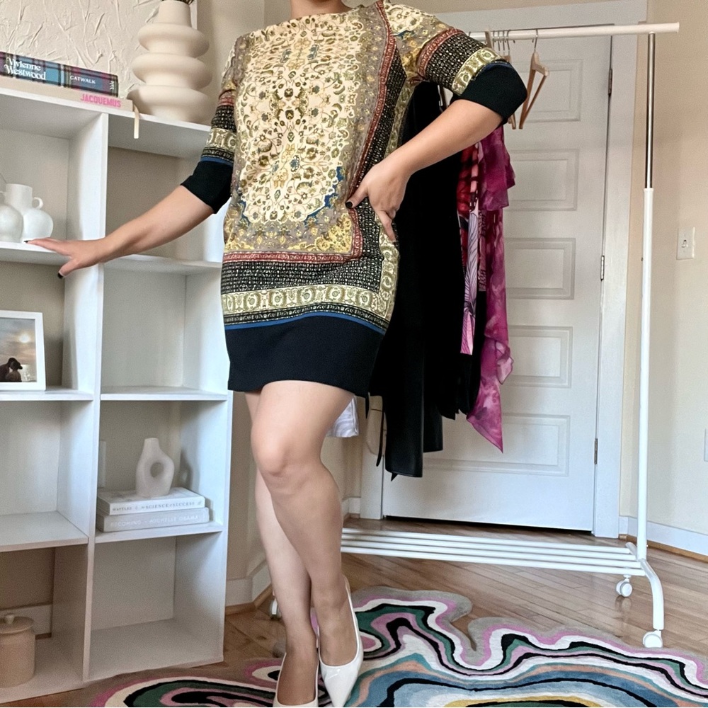 Patterned shift dress
